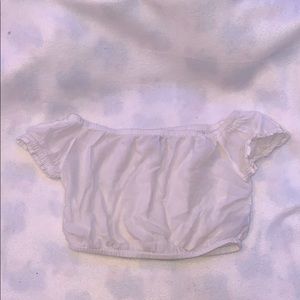 Off White Cropped American Eagle Top